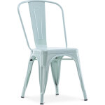 Chaise de salle � manger - design industriel - acier - nouvelle �dition - stylix vert p�le