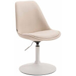 Clp - chaise de salle  manger fracassante en tissu crme, wei