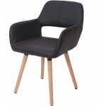 Hhg - jamais utilis] chaise de salle  manger 428 ii, fauteuil, design rtro des annes 50, similicuir, ...