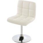 Hhg - jamais utilis] chaise de salle  manger kavala, chaise de cuisine, pivotante, simili cuir blanc ...
