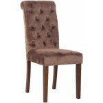 Clp - chaise �l�gante avec dossier haut avec boutons de velours diff�rentes couleurs colore : marron