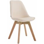 Clp - chaise de salle � manger manado � la nature de blau, colore : cr�me