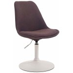 Clp - chaise de salle � manger maverick tissu avec pied trompette marron blanc