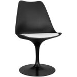 Chaise de salle à manger - chaise pivotante noire - tulip blanc Chaise de salle à manger - chaise pivotante noire - tulip blanc