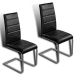 Chaise de salle  manger cantilever chaise de cuisine  pitement luge 2 / 4 / 6 / 8 c noir