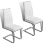 Chaise de salle  manger cantilever chaise de cuisine  pitement luge 2 / 4 / 6 / 8 c blanc