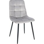 Chaise de salle  manger tilde velours gris