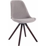 Chaise de salle à manger toulouse en velours avec pieds ronds gris cappuccino Chaise de salle à manger toulouse en velours avec pieds ronds gris cappuccino