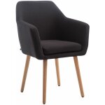 Clp - chaise de fauteuil �l�gante en tissu de base naturelle avec divers accoudoirs couleur : noir