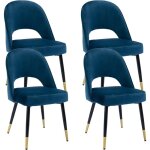 Wahson office chairs - chaise de salle � manger en velours lot de 4 chaise cuisine moderne avec pied ...