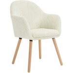 Chaise de salle � manger en velours c�tel� + bois massif, chaise de cuisine 41 x 39 x 83, 5 cm, chaise ...