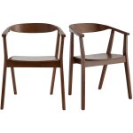 Chaises scandinaves en bois fonc (lot de 2) bahia