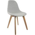 Chaise scandinave en tissu grise - lot de 2
