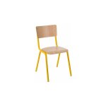 Chaise scolaire t6 color - jaune - lot de 4 - maxiburo Chaise scolaire t6 color - jaune - lot de 4 - maxiburo