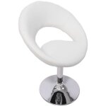 Hhg - jamais utilis] chaise de sjour palerme, salle  manger, simili - cuir, blanc