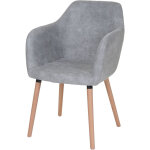 Hhg - chaise de séjour / salle à manger malmö t381, style rétro des années 50, tissu, vintage gris béton ... Hhg - chaise de séjour / salle à manger malmö t381, style rétro des années 50, tissu, vintage gris béton ...
