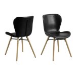 Hellin - chaises simili et bois (lot de 2) - matilda