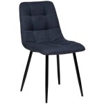 Atmosphera - chaise de table en tissu sirac gris ardoise