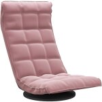 Chaise de sol pivotante rose velours vidaxl
