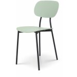 Kosmi - chaise style contemporain verte et pieds en mtal noir - modle lea