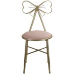 Largeight ? tabouret de maquillage 79. 5cm ? housse en cuir pu rose ? capacit� 150kg ? pour chambre et ...