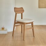 Berah getah - chaise en teck massif assise bouclette