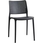 Oviala - chaise de terrasse ajourée en plastique noire Oviala - chaise de terrasse ajourée en plastique noire