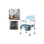 Chaise de toilette - réglable en hauteur - pour personnes âgées et handicapés - avec toilettes intégrées ... Chaise de toilette - réglable en hauteur - pour personnes âgées et handicapés - avec toilettes intégrées ...