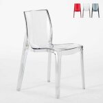 Chaise transparent salle  manger bar femme fatale grand soleil design en polycarbonate - transparent ...