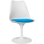 Chaise de salle � manger - chaise pivotante blanche - tulip turquoise