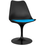 Privatefloor - chaise de salle � manger - chaise pivotante noire - tulip turquoise