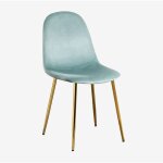 Sklum - chaise de salle à manger en velours glamm vert sapin doré Sklum - chaise de salle à manger en velours glamm vert sapin doré
