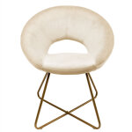 Chaise en velours selesa couleur : beige - home deluxe
