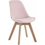 Clp - chaise en velours et structure en bois clair pour salle � manger diff�rentes couleurs colore : ...