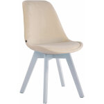 Clp - chaise en velours avec cadre blanc idal pour la salle  manger diffrentes couleurs colore : crme ...