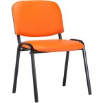 Chaise visiteur ken similicuir orange