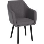 Clp - chaise visiteur utrecht en tissu gris fonc, schwarz