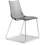Scab design - chaise design, chaise zebra antishock pieds luge gris transparent en plastique