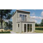 Carlsson - chalet de jardin manhattan naturel , 44 mm �paisseur paroi 400 x 500 cm