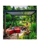 Chalet&jardin - pergola bioclimatique en aluminium - 3x3m - anthracite