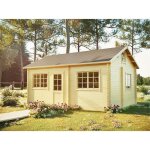 Direct abris - chalet de jardin victoria 20m2 - epaisseur des murs : 44mm - mezzanine echelle incluse ...