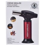 Chalumeau de cuisine - champ - 15, 5 cm - flamme r�glable - rouge - ustensile professionnel