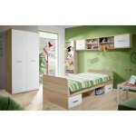 Meublorama - chambre complète enfant, ado - denver - armoire, lit, bibliothèque et étagère Meublorama - chambre complète enfant, ado - denver - armoire, lit, bibliothèque et étagère