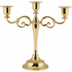Chandelier 3 branches bougeoir en mtal vintage pour mariage dcor maison table (color : gold)