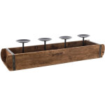 Chandelier de l'avent en forme de brique 60 x 15 cm - pour 4 bougies piliers - chandelier de nol en ...