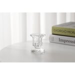 Chandelier bougeoir verre transparent - lot de 2 petite bougeoir mariage noel decoration maison, supports ...