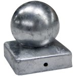 Chapeau boule galvanis - dessus de poteau 9x9 cm lot de 2