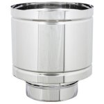 Chapeau de chemin�e en inox � tube �10 cm ? r�sistant au vent et � la pluie ? acier aisi 304