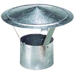 Chapeau galvanis� pour po�le de 120 mm.