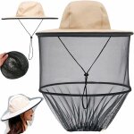 Chapeau moustiquaire pour homme et femme avec visi�re de p�che, apiculteur, voile d'apiculteur, chapeau ...